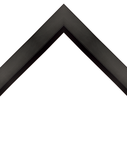 matte black frame with bevel lip