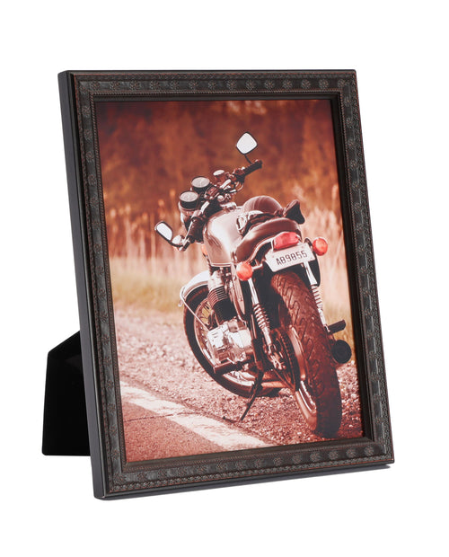 bronze frame with starflower pattern