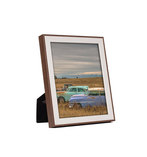 white frame with black ridge