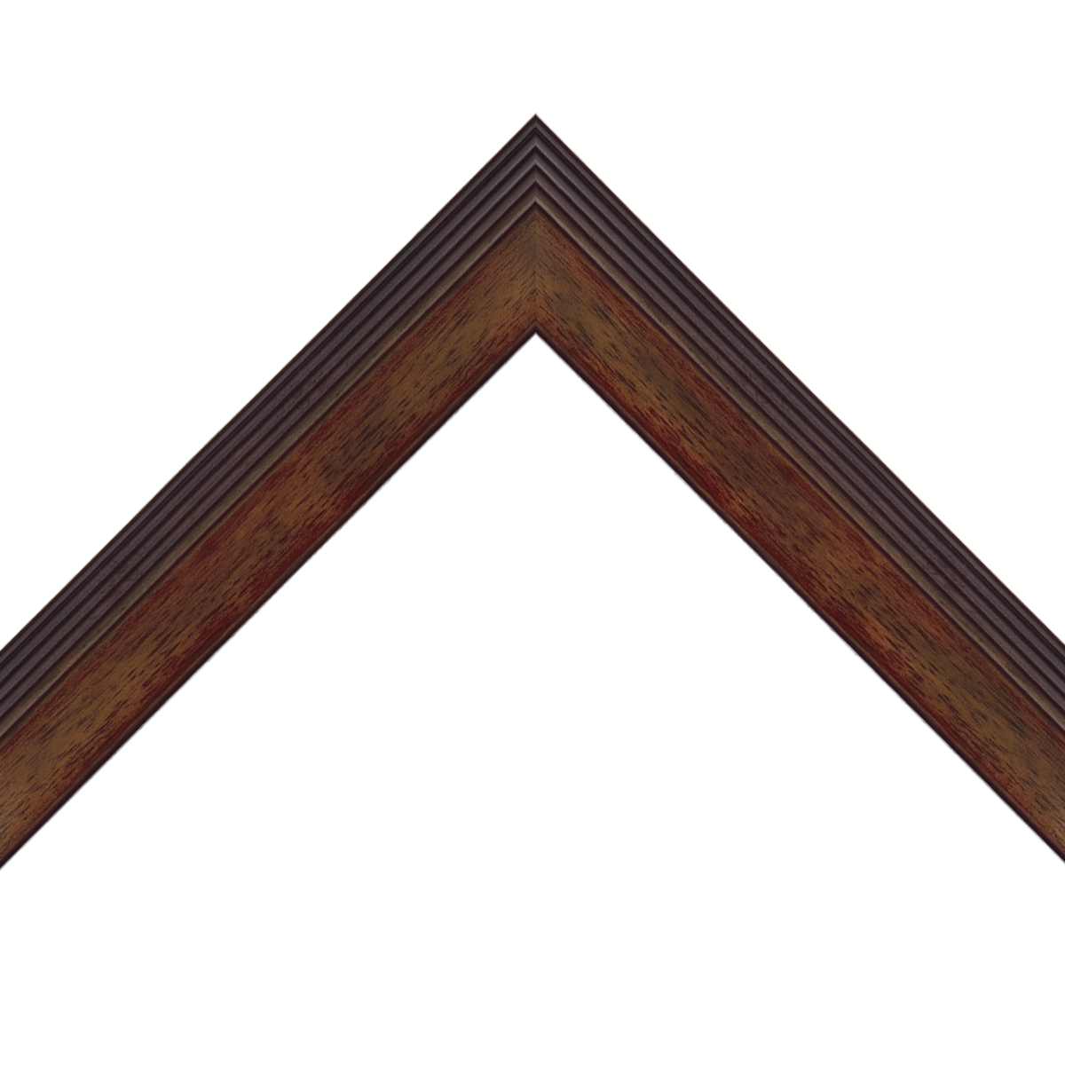 stepped walnut brown frame