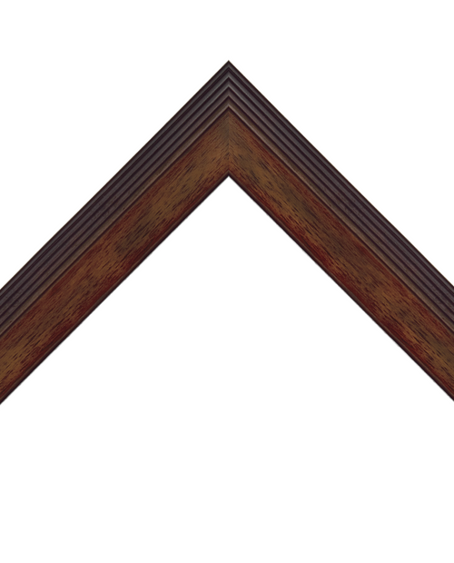 stepped walnut brown frame
