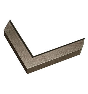 distressed silver frame with deep grain texture