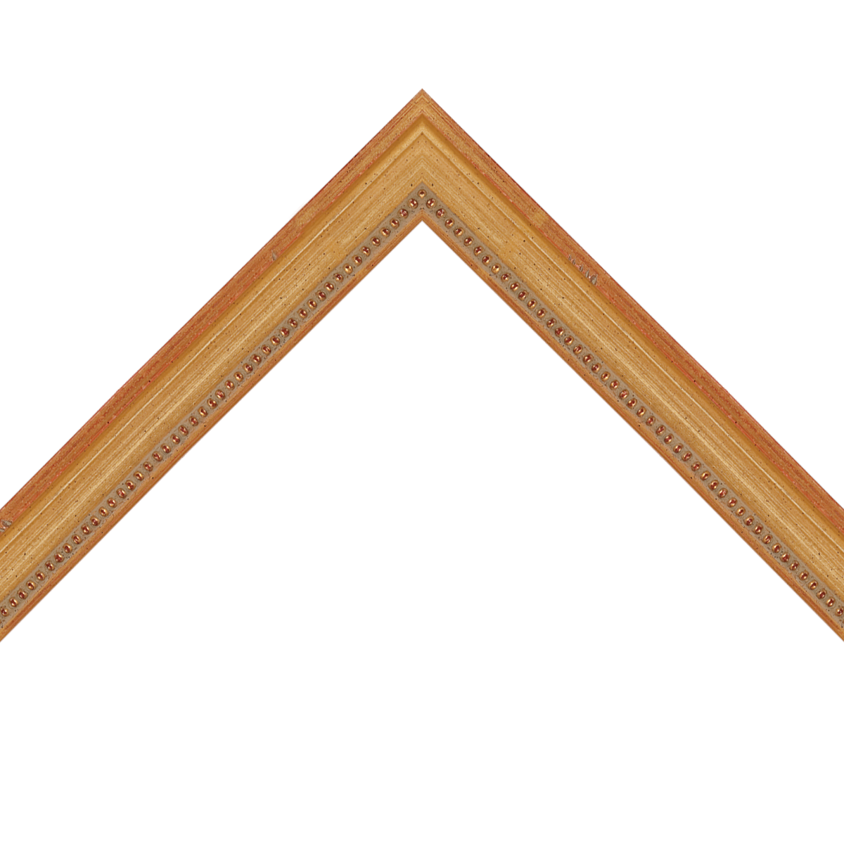 distressed gold frame with beads