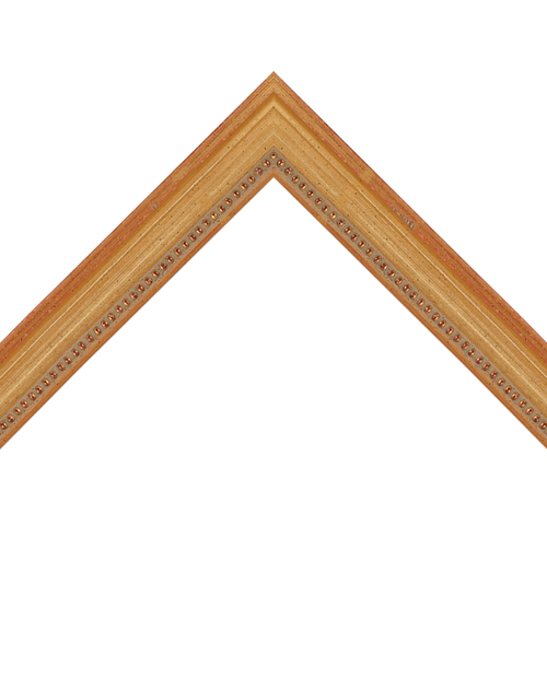 distressed gold frame with beads