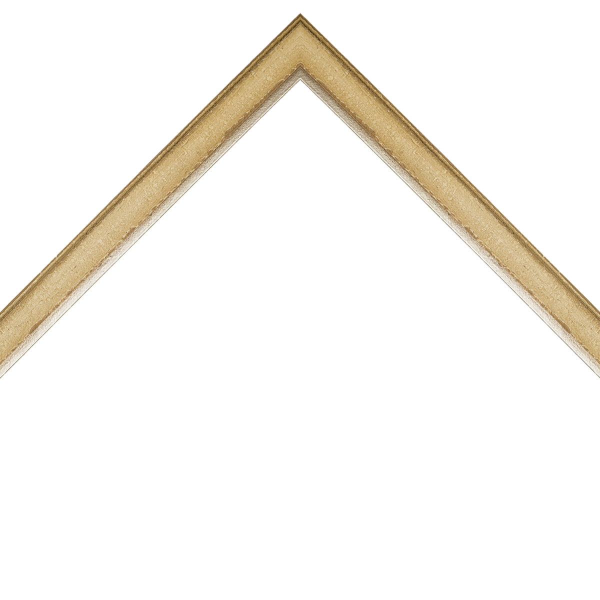 distressed cream frame with gold lip