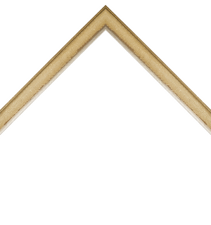 distressed cream frame with gold lip