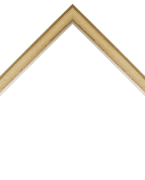 distressed cream frame with gold lip