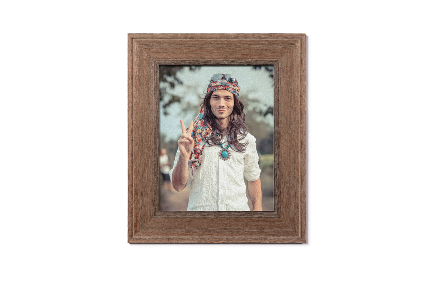 gray textured wood frame